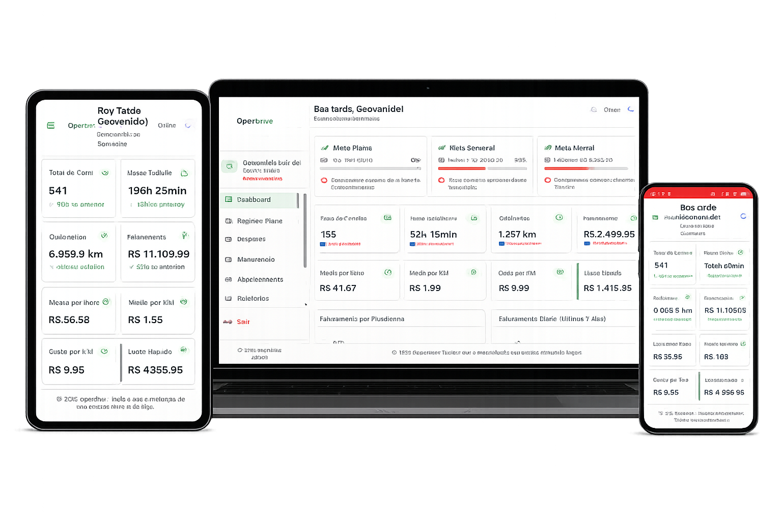 Dashboard financeiro OperDrive